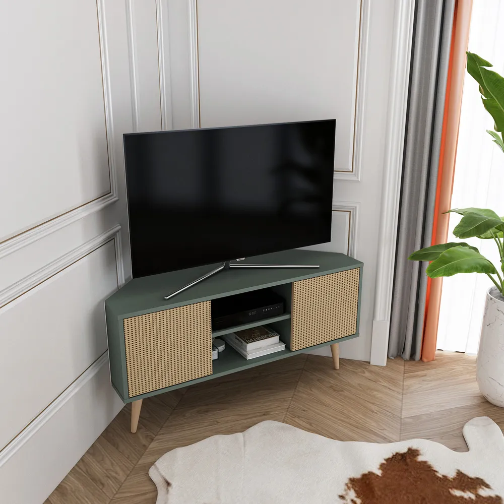 Lesson Corner TV Stand with Storage - Green