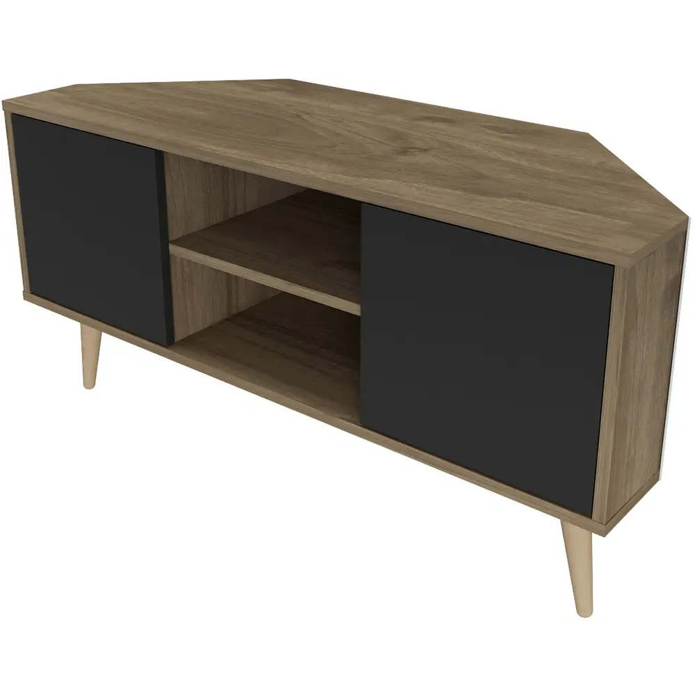 Lesson Corner TV Stand with Storage - Walnut