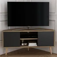 Lesson Corner TV Stand with Storage - Walnut