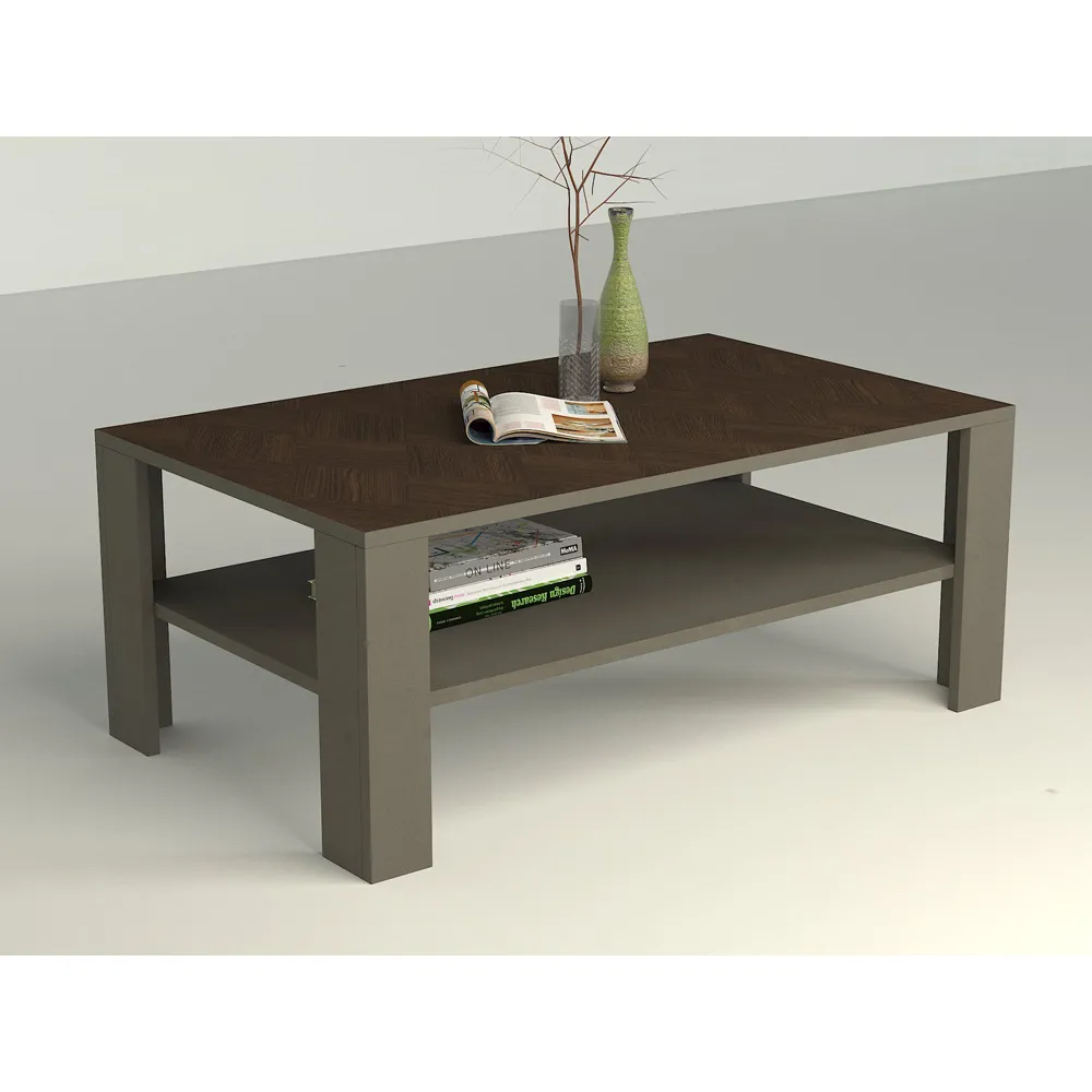 Linea Single Shelf Coffee Table - Brown