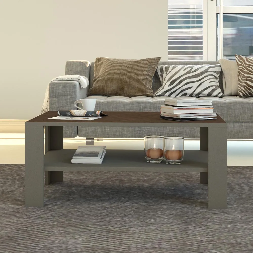 Linea Single Shelf Coffee Table - Brown