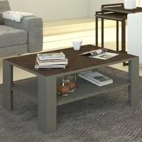 Linea Single Shelf Coffee Table - Brown