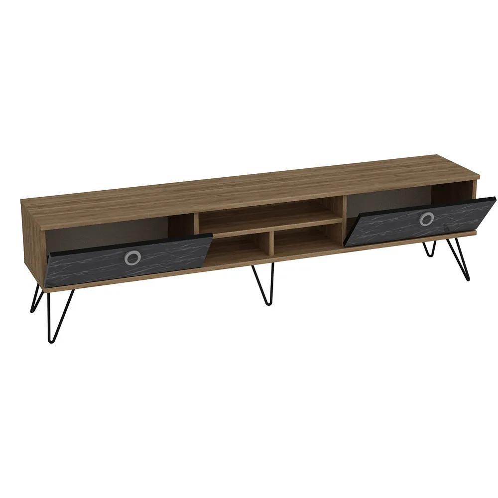 Lorenz 2 Door TV Unit - Bendire, Walnut