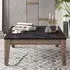 Lorenz Coffee Table - Black Marble Effect, Walnut