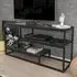 Lorin 3 Shelf TV Unit - Black Marble
