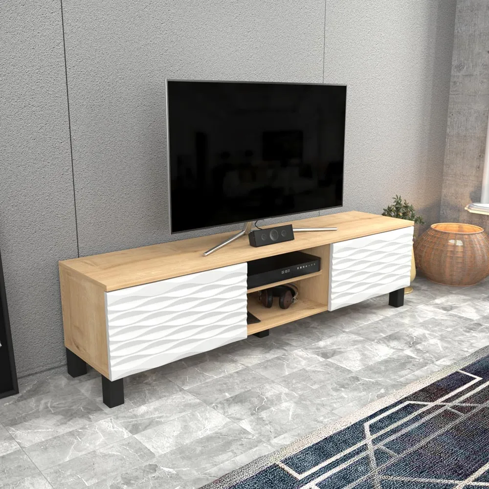 Lukas 2 Door TV Unit with Storage - Oak