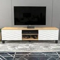 Lukas 2 Door TV Unit with Storage - Oak
