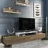 Lusi 2 Door TV Unit with Wall Shelves - White, Oud