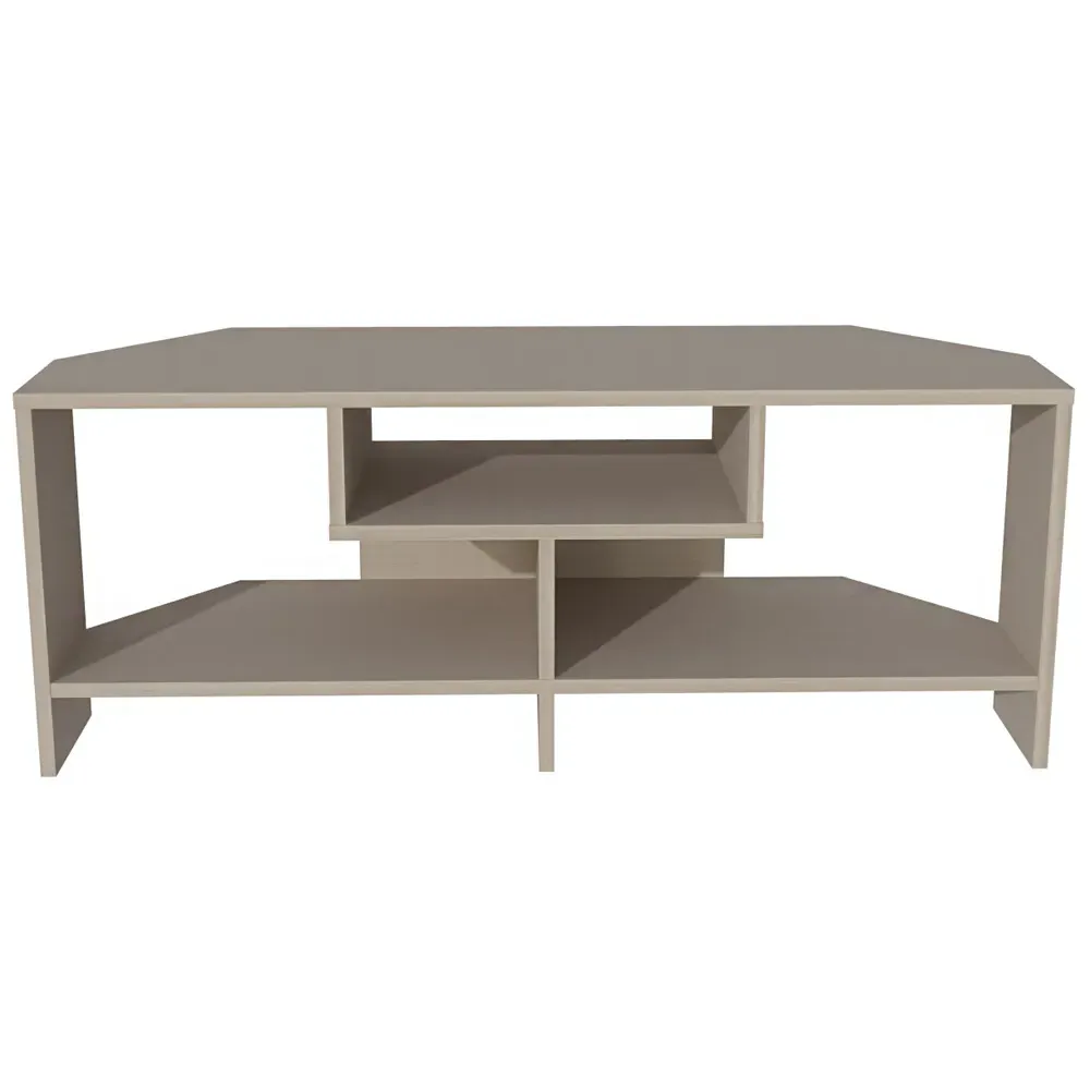 Maldives 3 Shelf Corner TV Unit - Beige