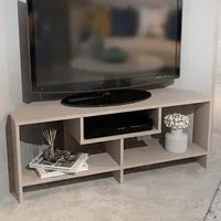Maldives 3 Shelf Corner TV Unit - Beige