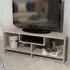 Maldives 3 Shelf Corner TV Unit - Beige