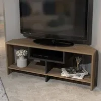 Maldives 3 Shelf Corner TV Unit - Walnut