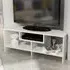 Maldives 3 Shelf Corner TV Unit - White