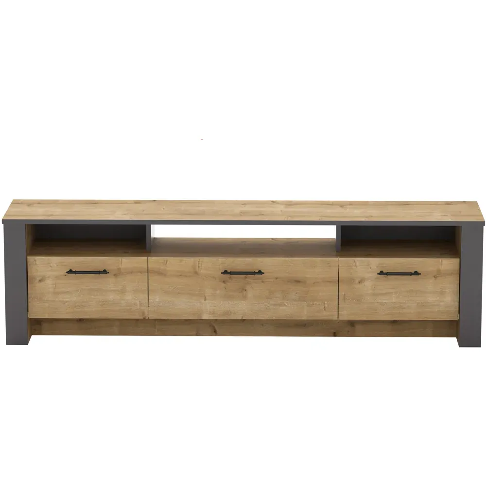 Manhattan 3 Door TV Unit - Multi, Oak