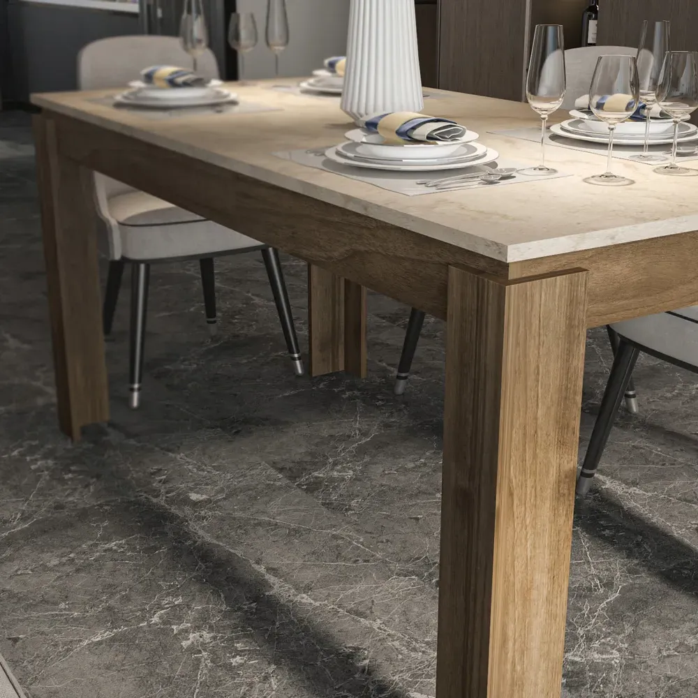 Manhattan 6-Seater Dining Table - Walnut