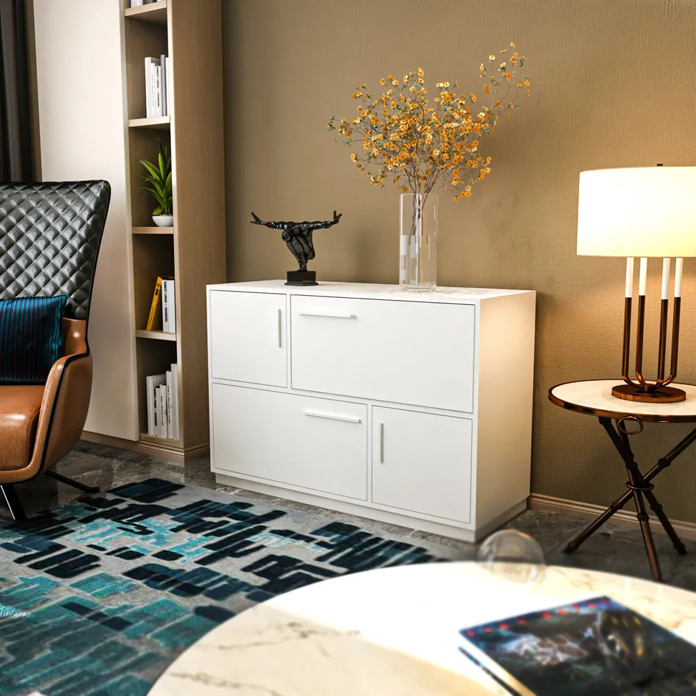 Mares 4 Door Sideboard Cabinet - White