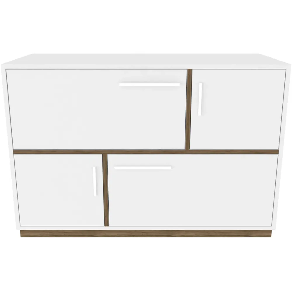 Mares 4 Door Sideboard Cabinet - White, Walnut