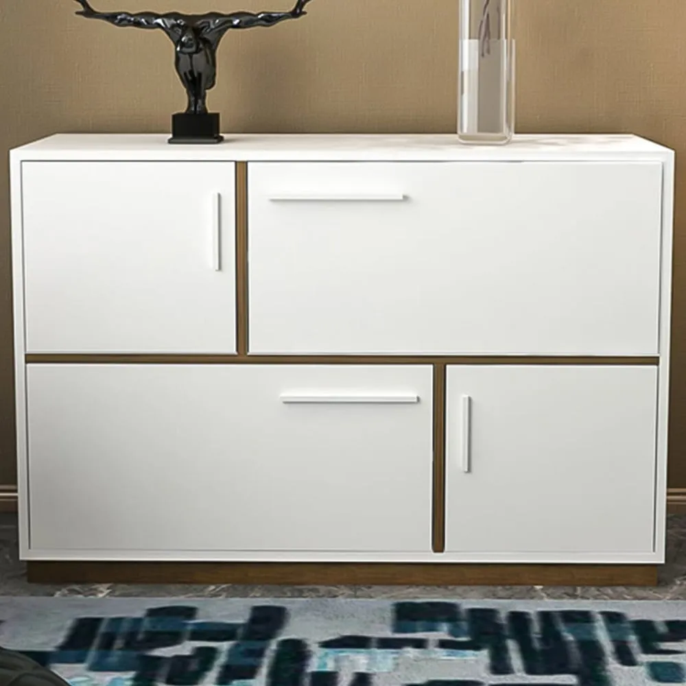 Mares 4 Door Sideboard Cabinet - White, Walnut