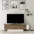 Matera 2 Wall Shelf TV Unit with Storage - Walnut, White