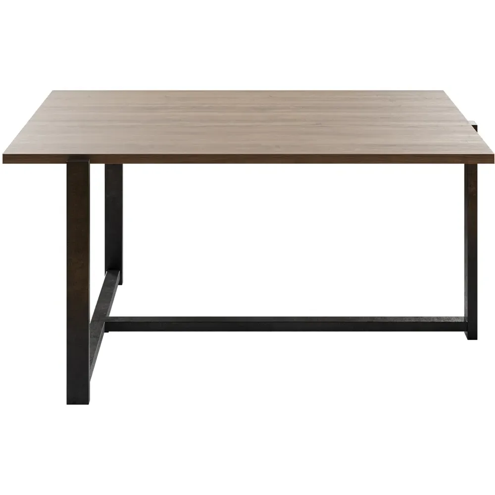 Merideths Rectangular Coffee Table - Walnut, Black Metal