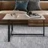 Merideths Rectangular Coffee Table - Walnut, Black Metal