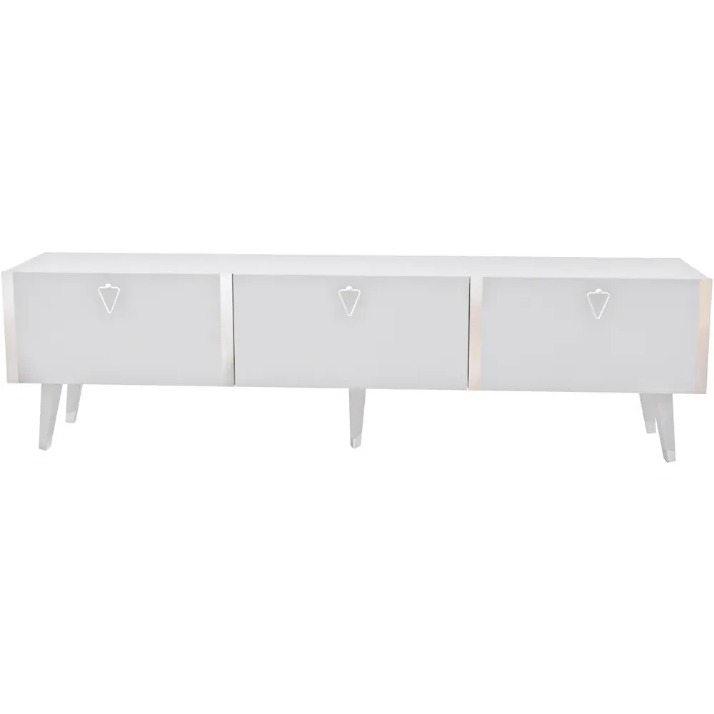 Milagro 3 Cabinet TV Unit - White, Silver
