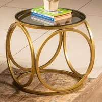 Mimo Coffee Table - Gold, Glass