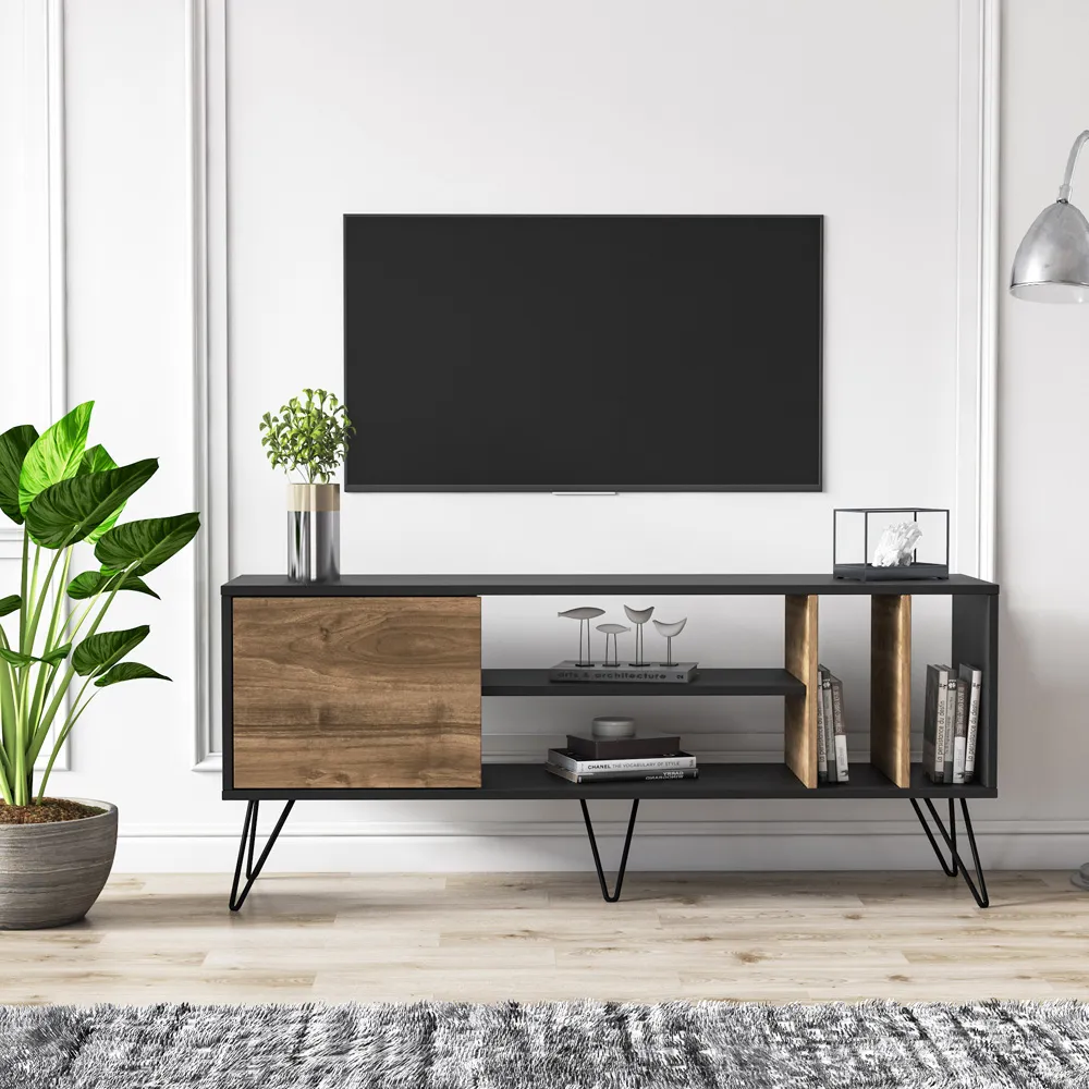 Mistico TV Unit - Black, Walnut