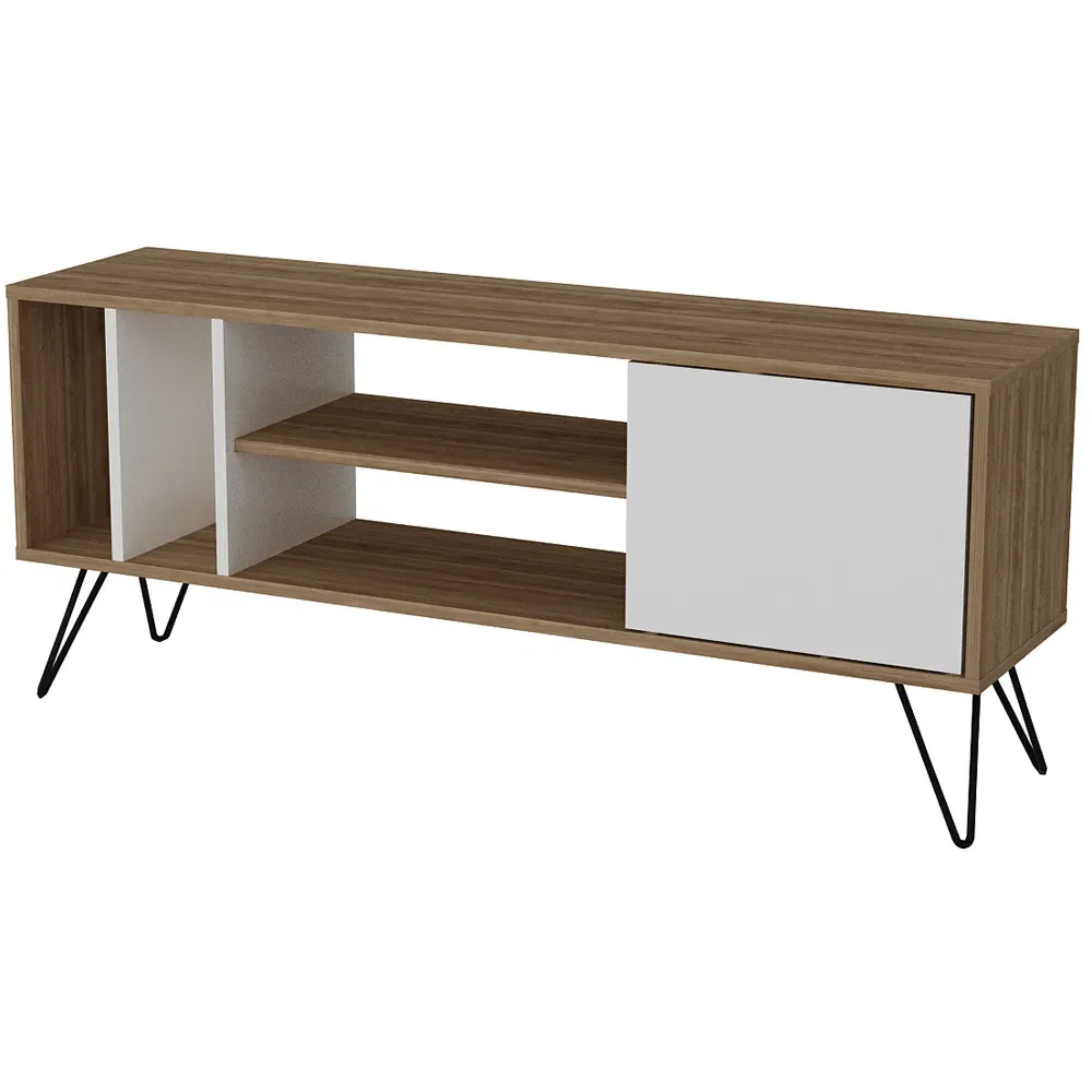 Mistico TV Unit - Walnut, White