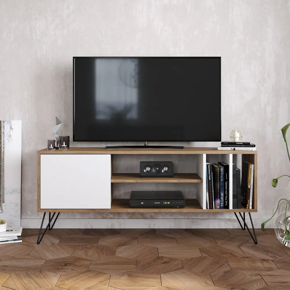 Mistico TV Unit - Walnut, White
