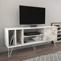Mistico TV Unit - White, Marble Effect