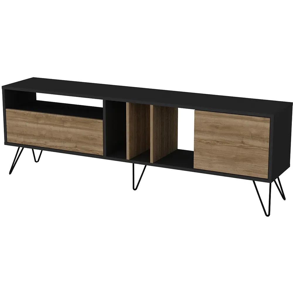 Mistico Wide TV Unit - Black, Walnut