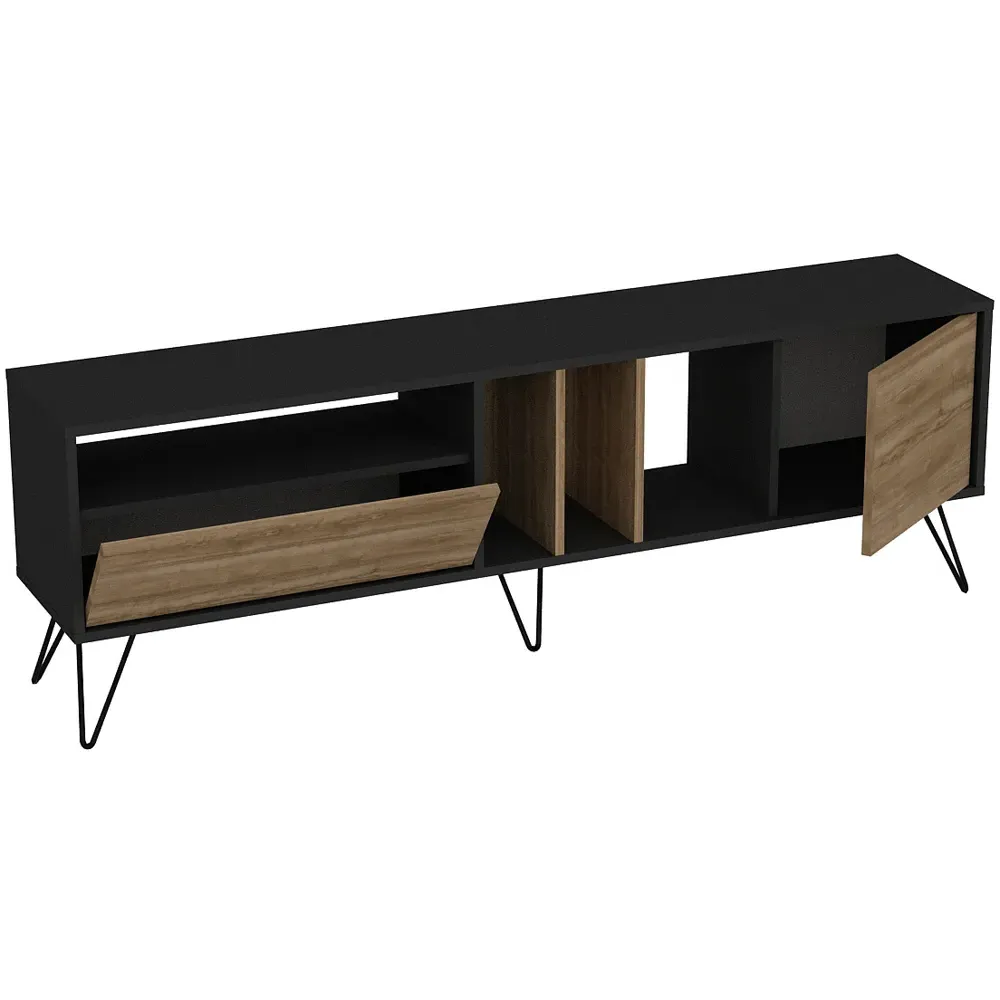 Mistico Wide TV Unit - Black, Walnut