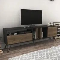 Mistico Wide TV Unit - Black, Walnut