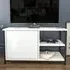 Muskegon TV Unit with Storage - Black, White