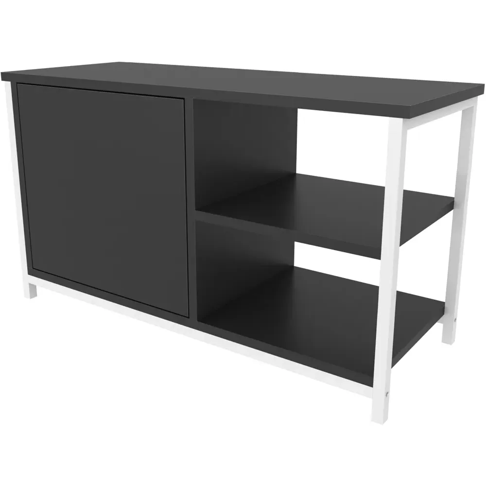 Muskegon TV Unit with Storage - White, Anthracite