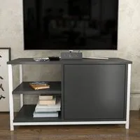 Muskegon TV Unit with Storage - White, Anthracite