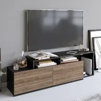 Nexera 2 Door Wide TV Stand - Black, Walnut