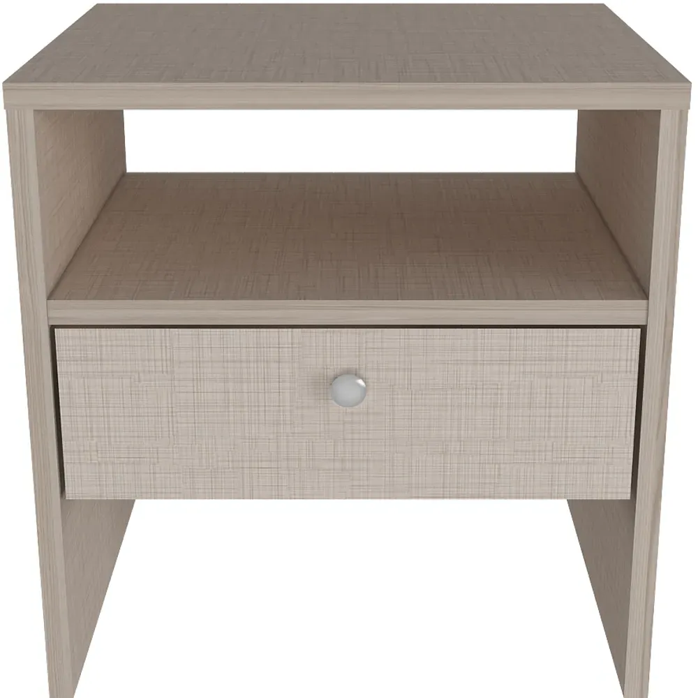Nova Single Drawer Bedside Table - Beige