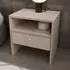 Nova Single Drawer Bedside Table - Beige