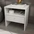 Nova Single Drawer Bedside Table - White