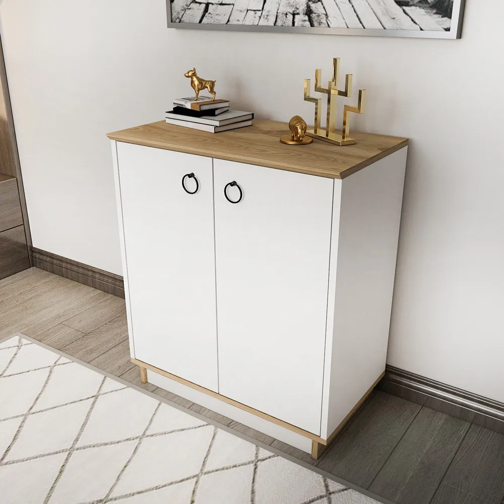 Nuans 2 Door Multipurpose Cabinet - White, Oud
