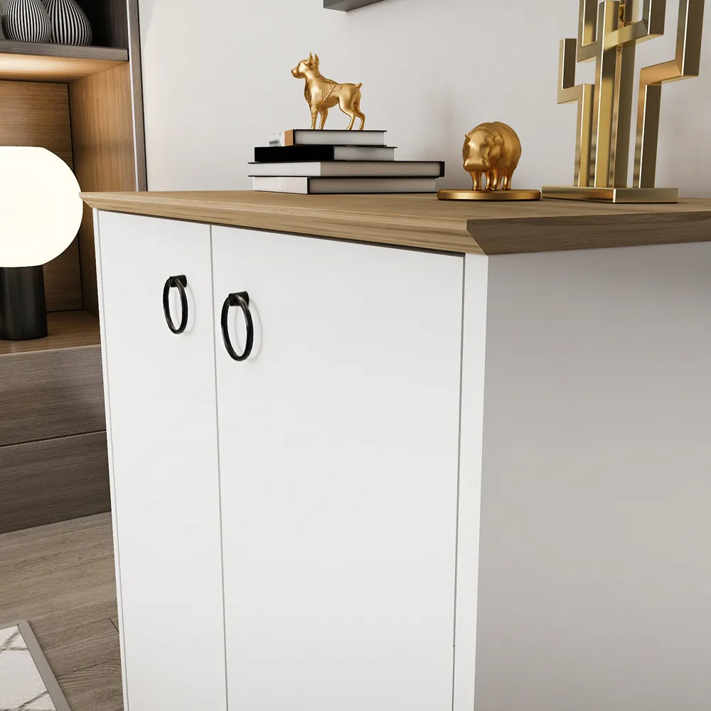 Nuans 2 Door Multipurpose Cabinet - White, Oud