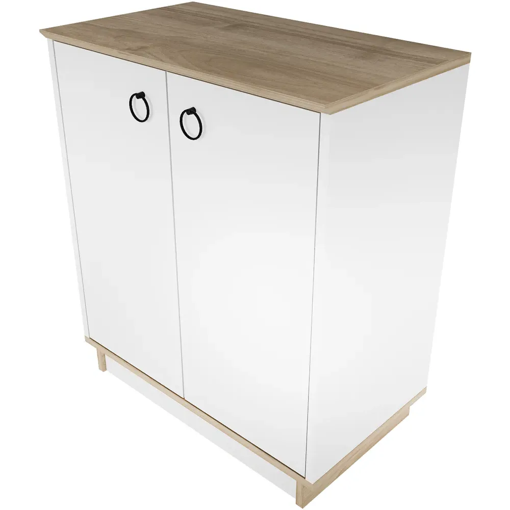 Nuans 2 Door Multipurpose Cabinet - White, Walnut