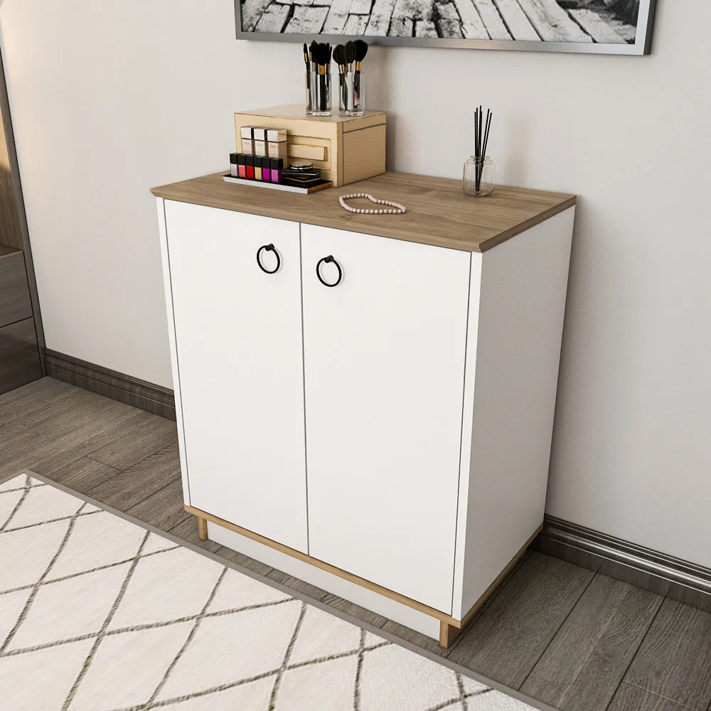 Nuans 2 Door Multipurpose Cabinet - White, Walnut