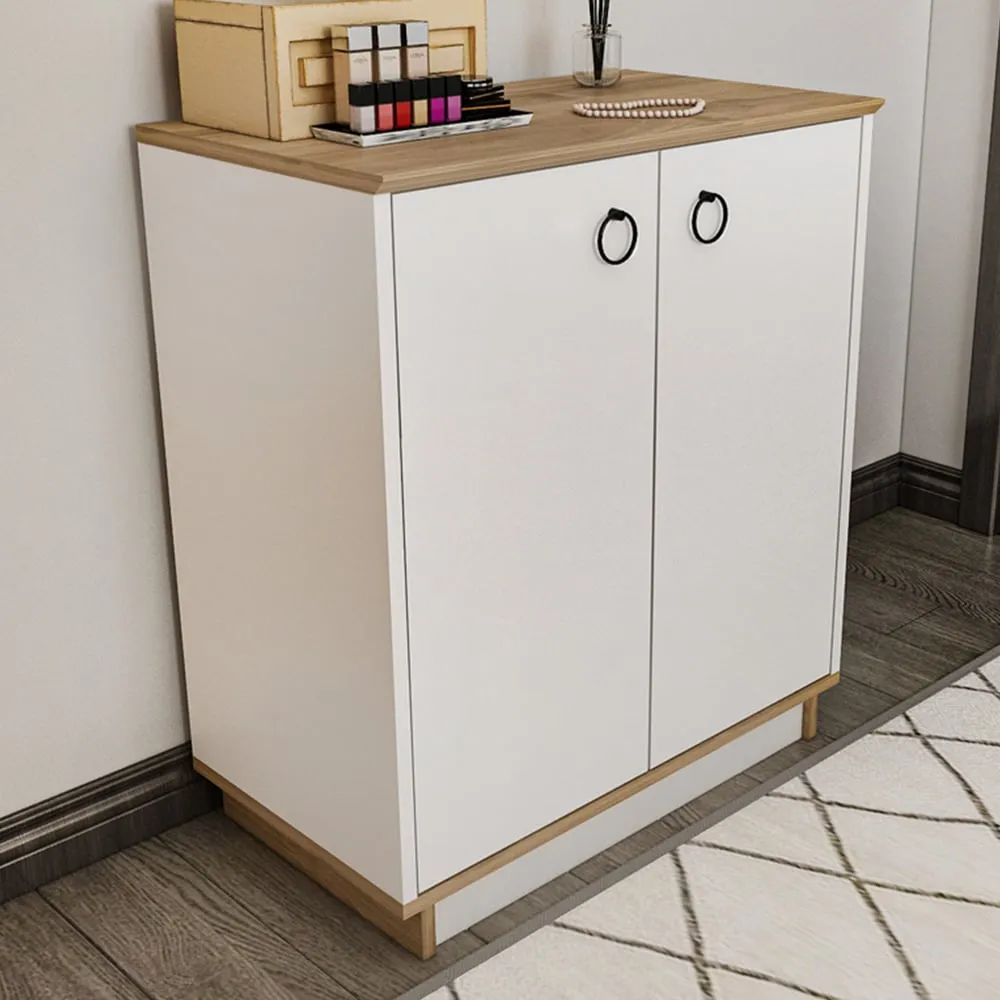 Nuans 2 Door Multipurpose Cabinet - White, Walnut