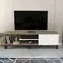 Olyo Single Door TV Unit with Storage - Walnut, White