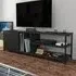 Oneida 4 Shelf TV Unit with Storage - Black, Anthracite