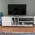 Oneida 4 Shelf TV Unit with Storage - Black, White