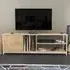 Oneida 4 Shelf TV Unit with Storage - White, Oak